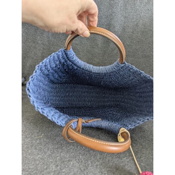 Indio Hobo Crochet Fossil Handbag Blue Beach Travel - Picture 5 of 11